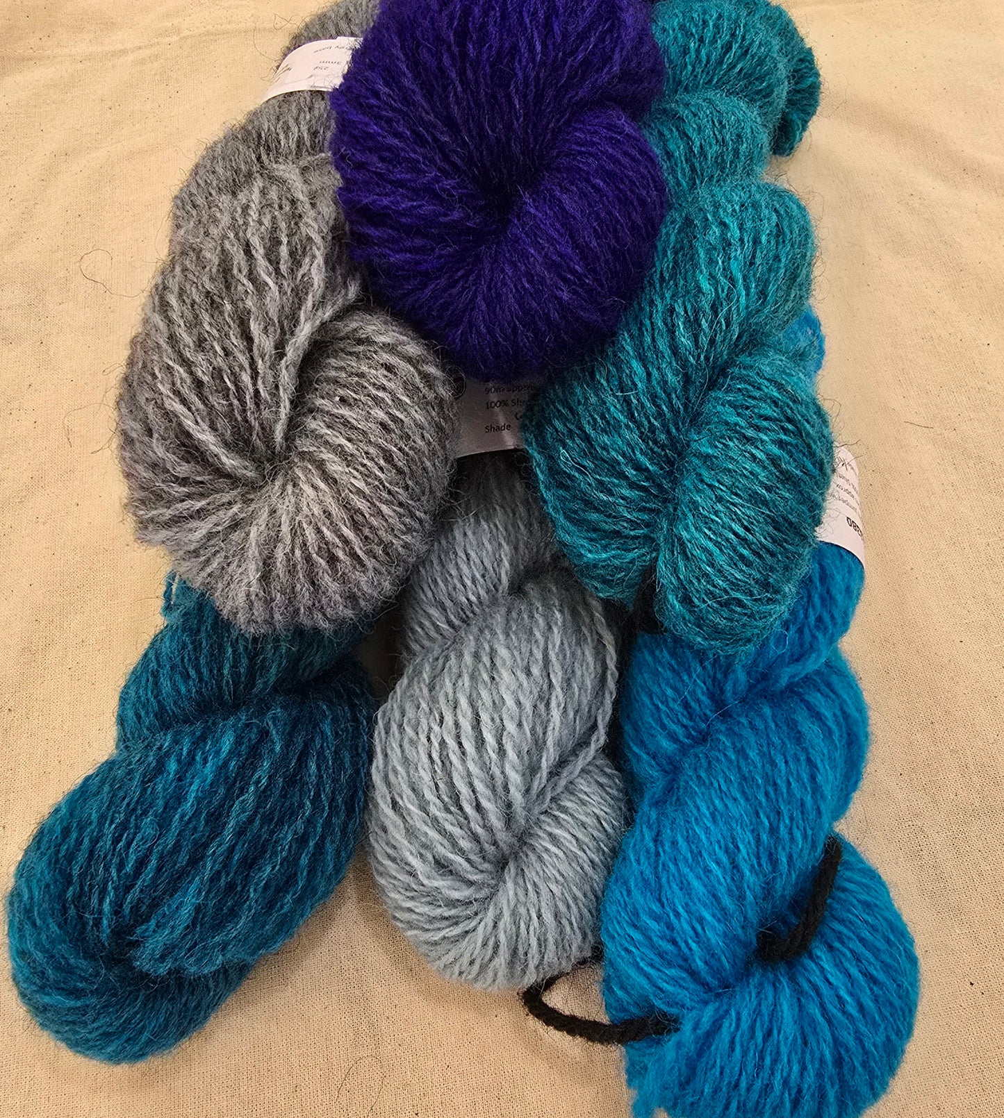 2 ply Shetland Wool 25g Skein - Purple & Blue Collection