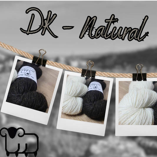 DK 50g Natural Collection - Colours include White, Black