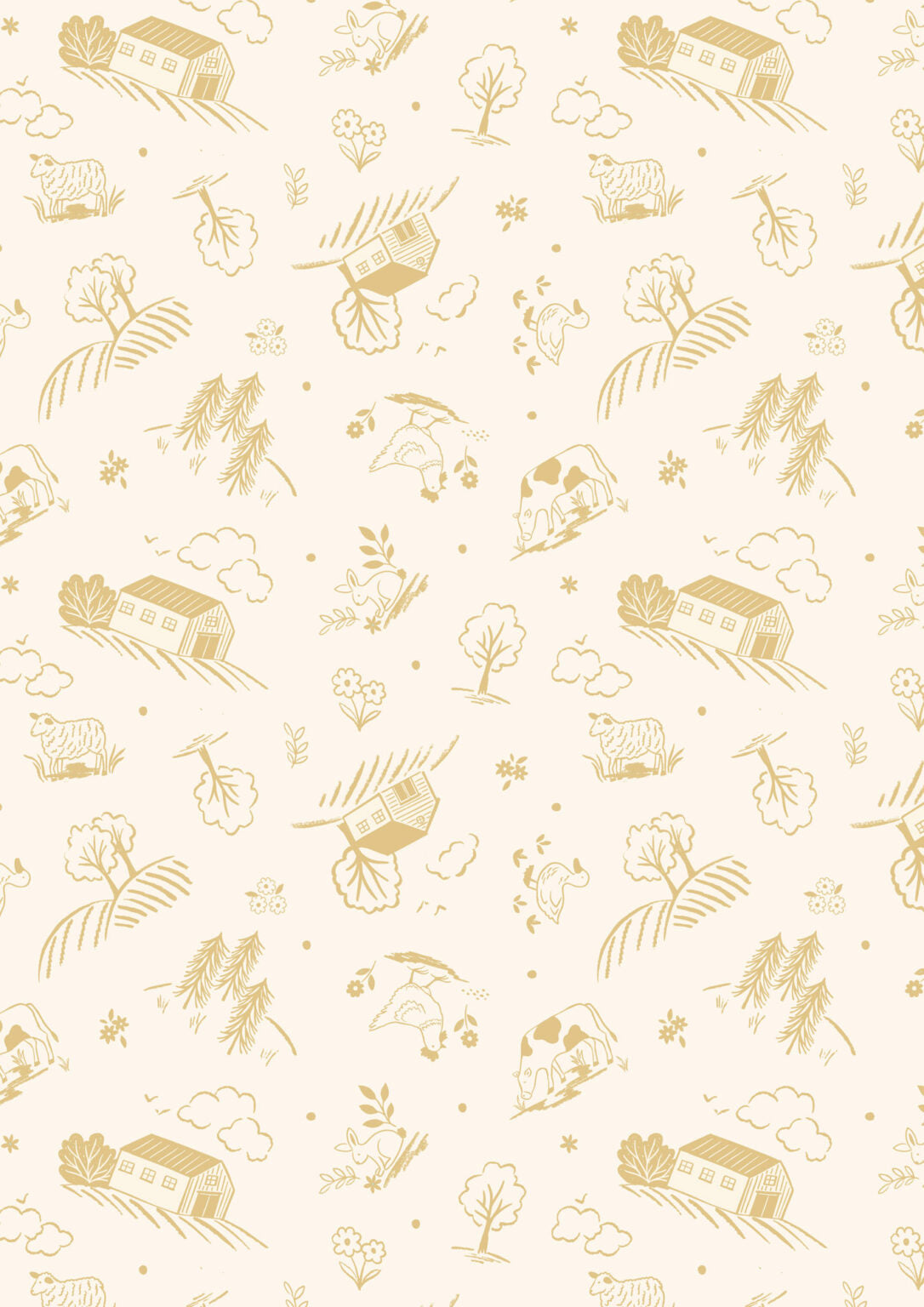Lewis & Irene  Country Croft - Honey on Cream