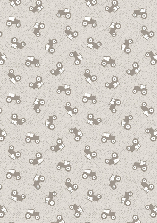 Lewis & Irene Fabric - Country Croft - Mink - Tractors