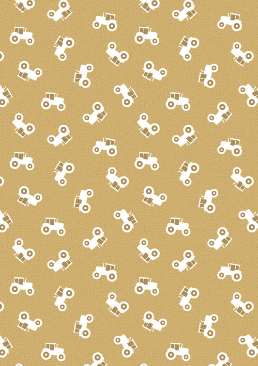 Lewis & Irene Fabric - Country Croft - Honey Tractors