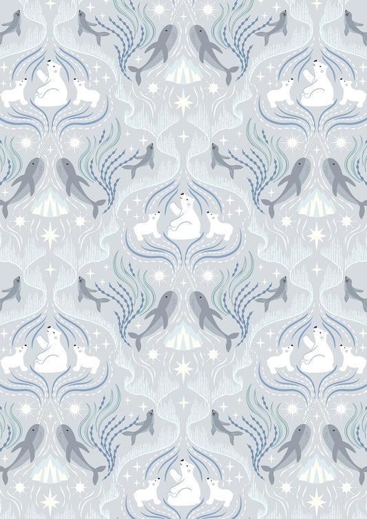 Lewis & Irene Fabric - Where the sky dances on silver ice