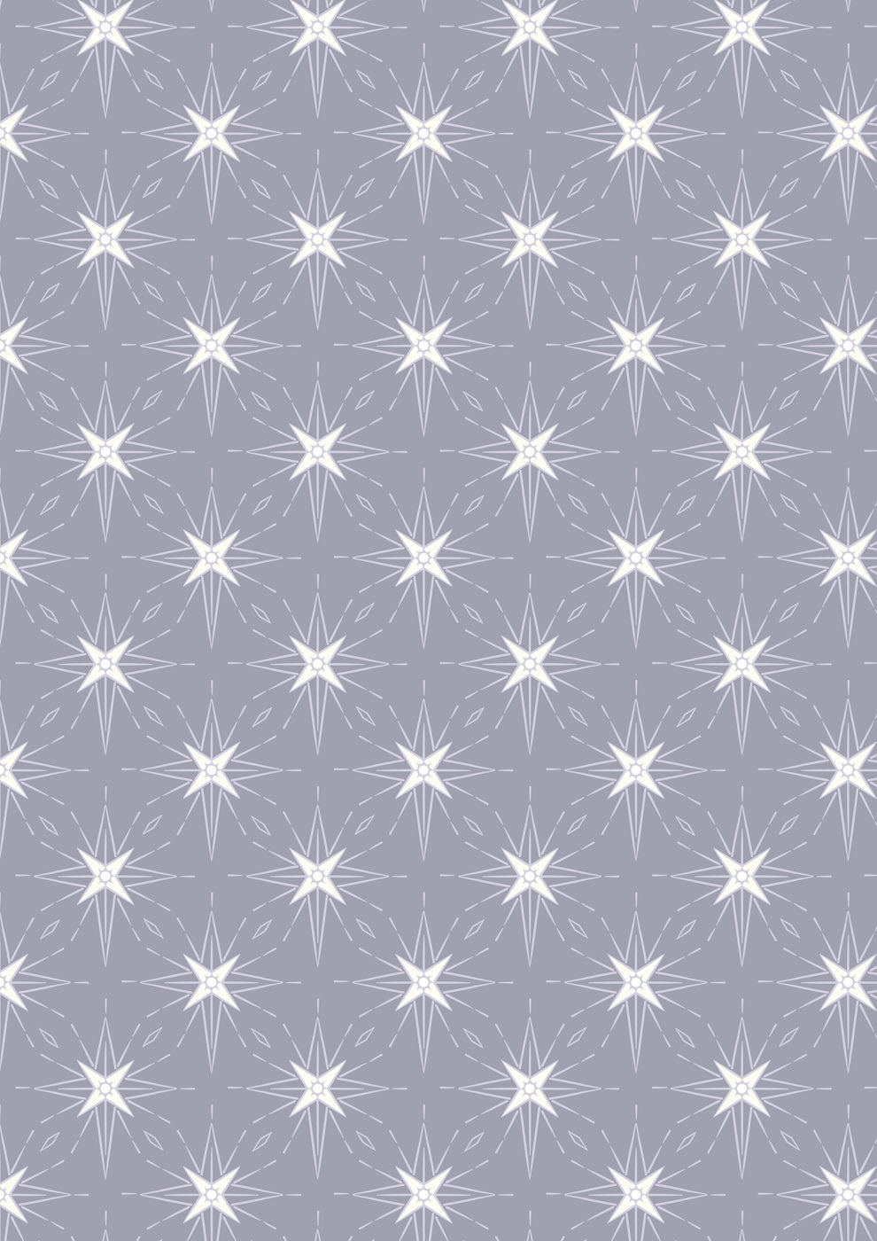 Lewis & Irene Fabric - North star on warm grey