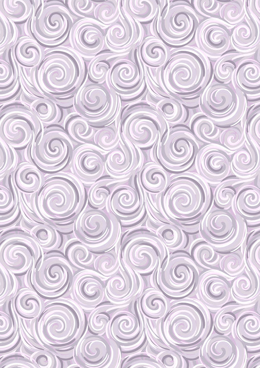Lewis & Irene Fabric - Northern lights swirl warm lilac