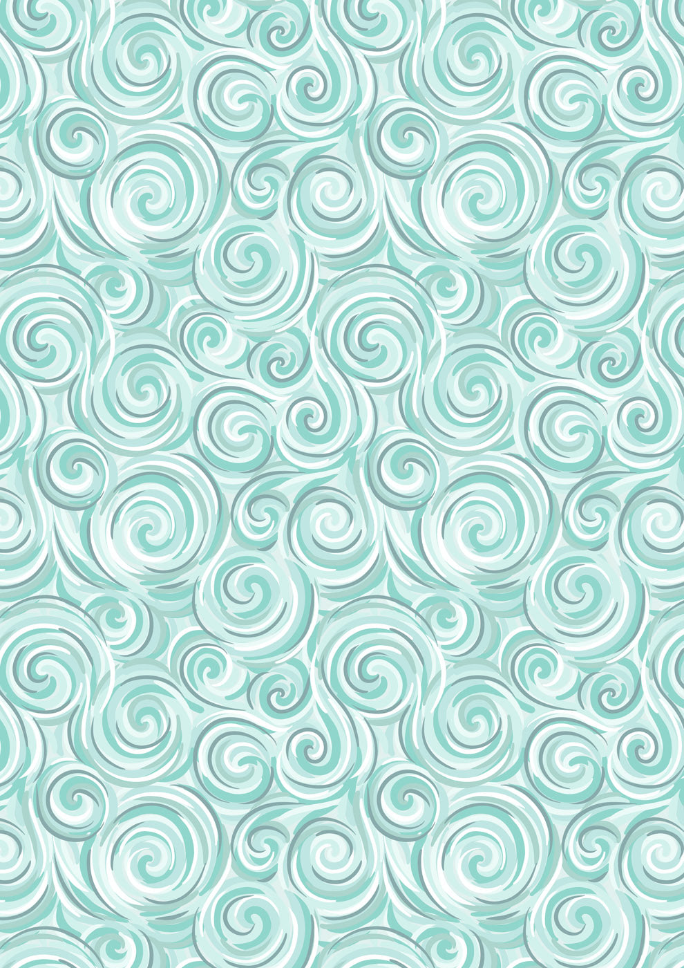 Lewis & Irene Fabric - Northern lights swwirl icy blue