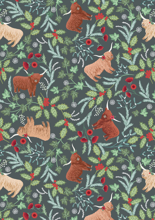 Lewis & Irene Fabric - Highlands on iced forest