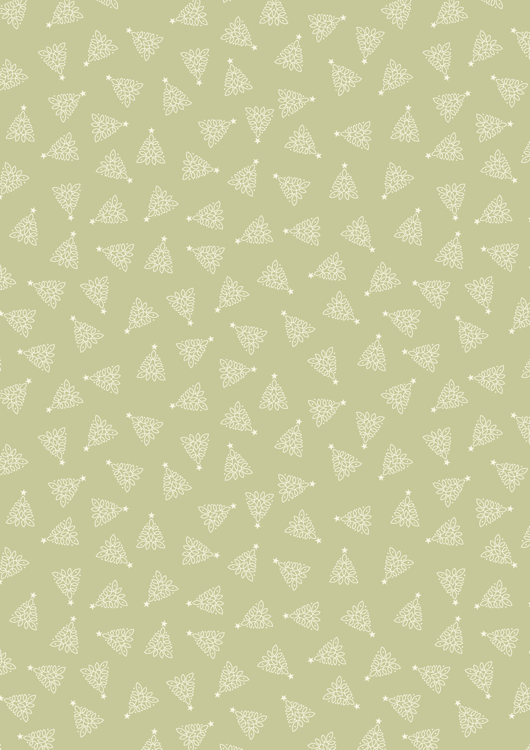 Lewis & Irene Fabric - Celtic trees on festive sage