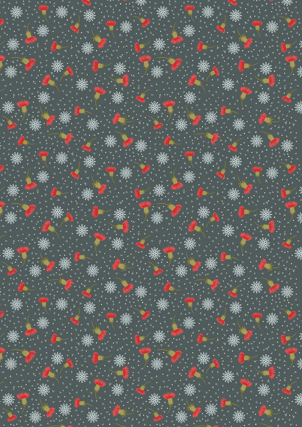 Lewis & Irene Fabric - Thistledown on iced forest