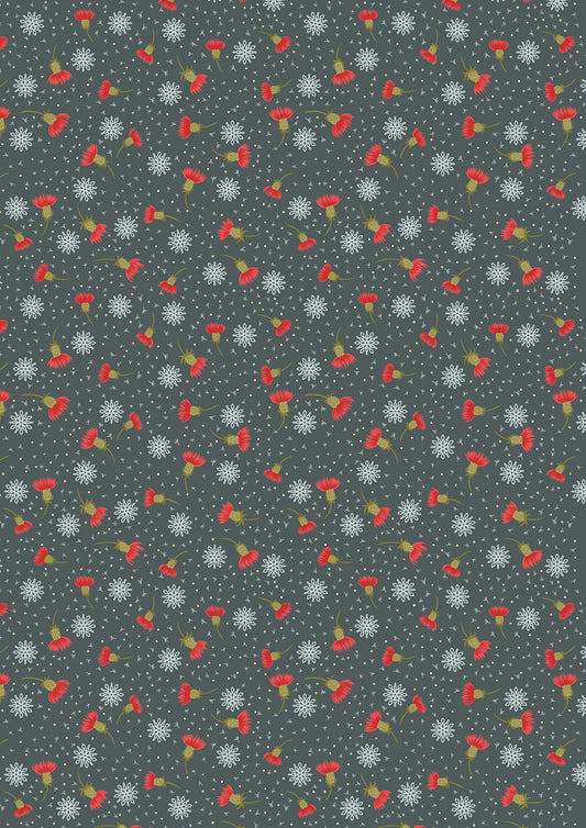 Lewis & Irene Fabric - Thistledown on iced forest