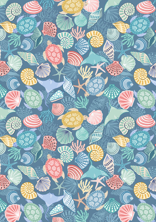 Lewis & Irene Fabric - Rays & turtles