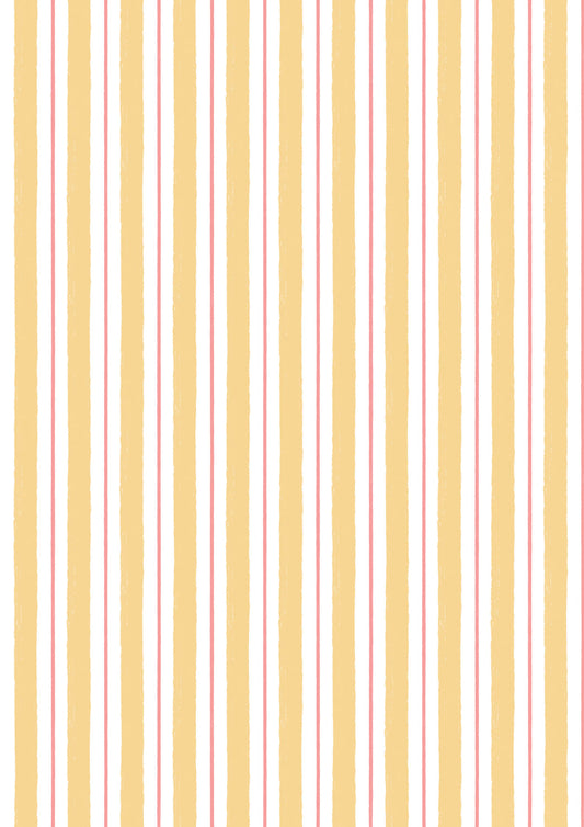 Lewis & Irene Fabric - Seas the day stripe lemon