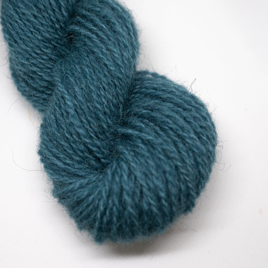 Hand Dyed 2 Ply Shetland Wool - Denim Blue (25g Skein)