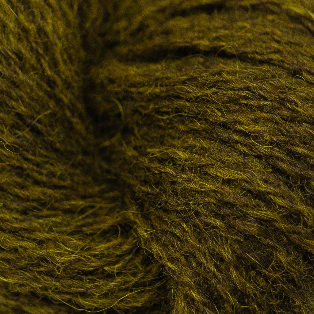Hand Dyed 2 Ply Shetland Wool - Lichen Yellow (25g Skein)