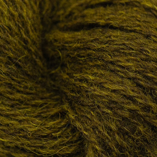 Hand Dyed 2 Ply Shetland Wool - Lichen Yellow (25g Skein)