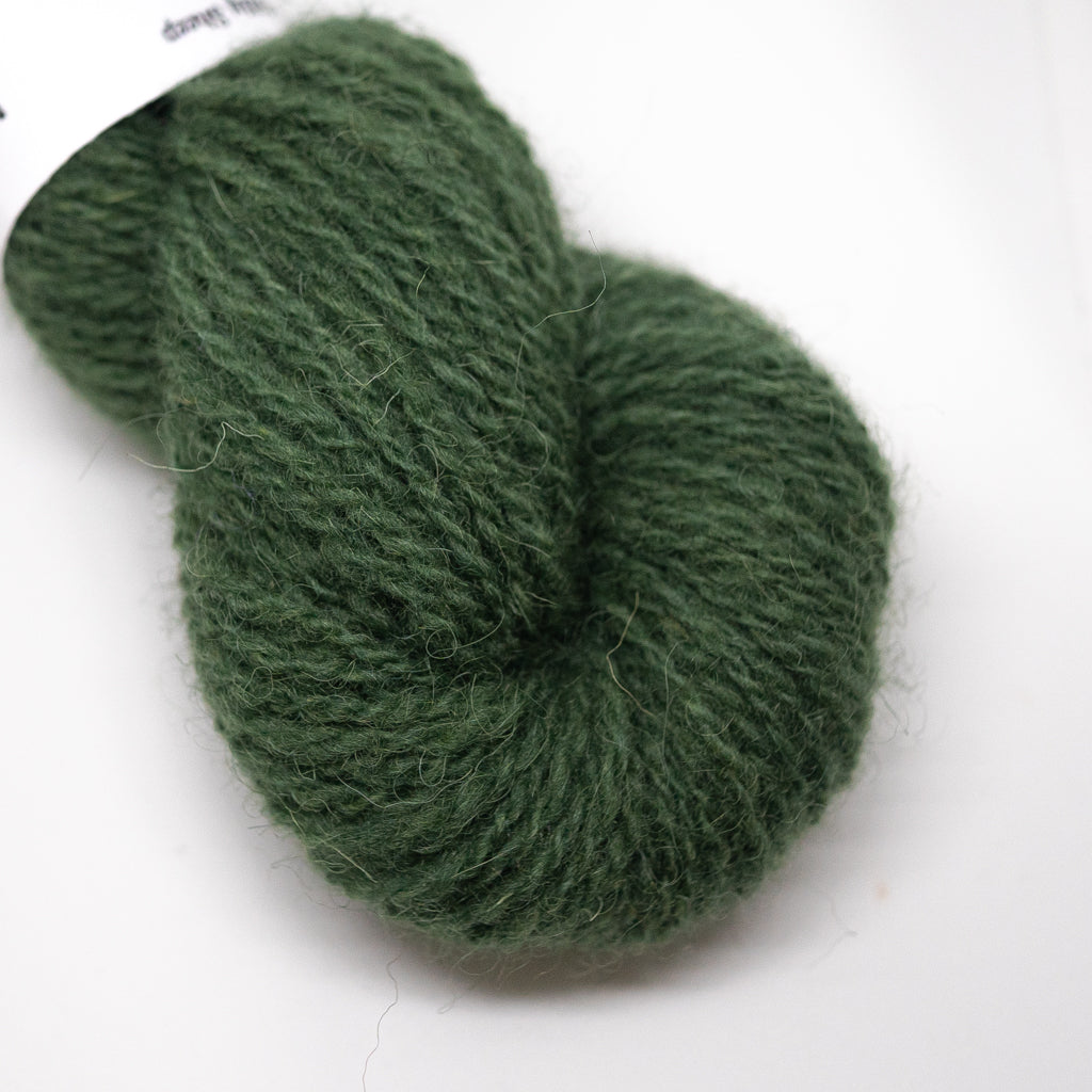 Hand Dyed 2 Ply Shetland Wool - Kelp (25g Skein)