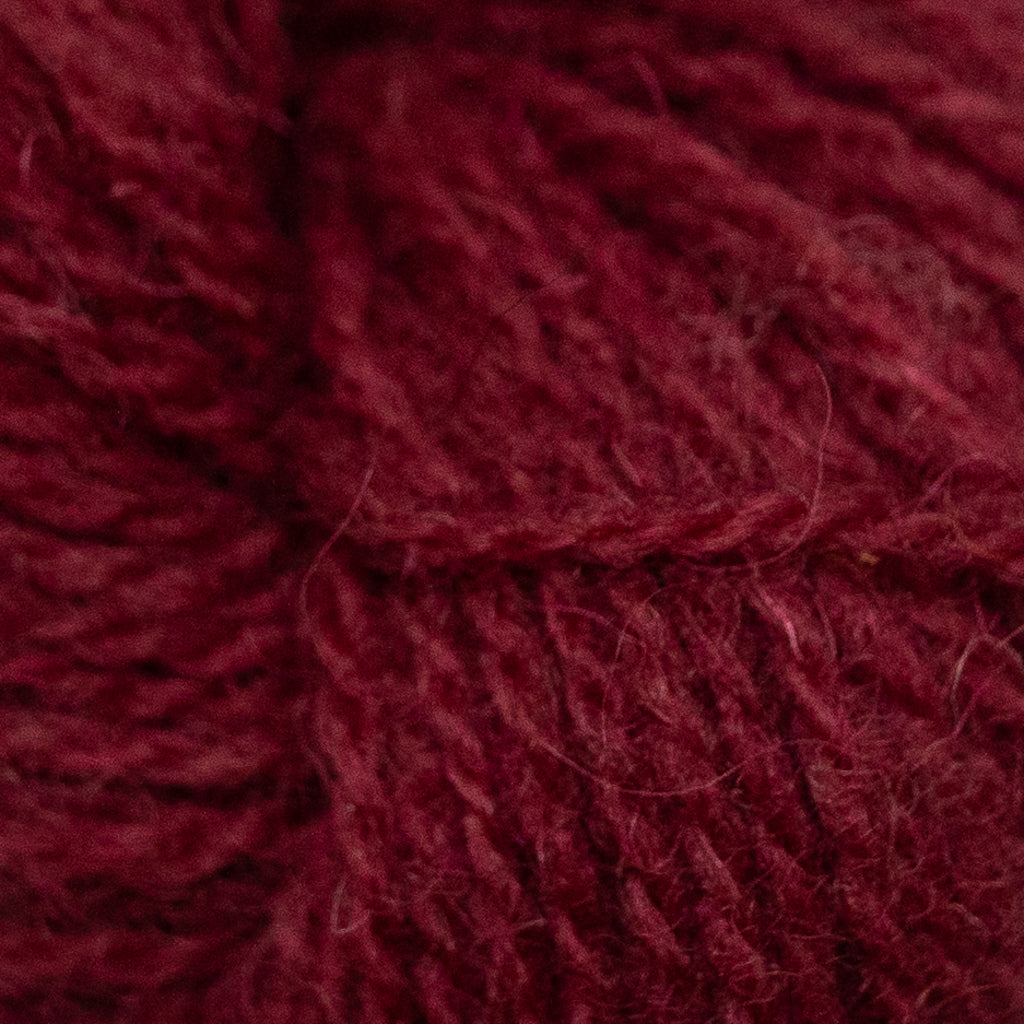 Hand Dyed 2 Ply Shetland Wool - Burgundy Red (25g Skein)