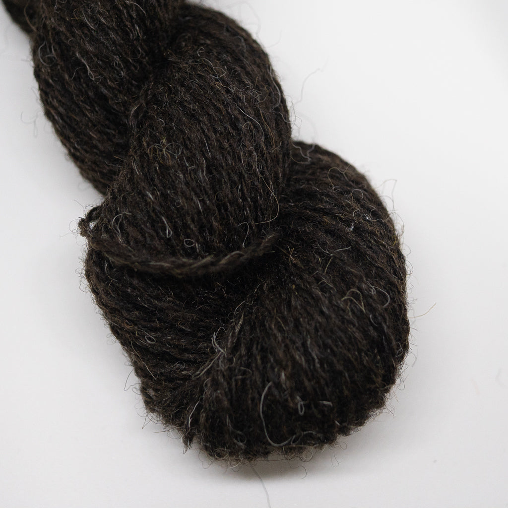 2 Ply Shetland Wool - Natural Shetland Black (25g Skein)