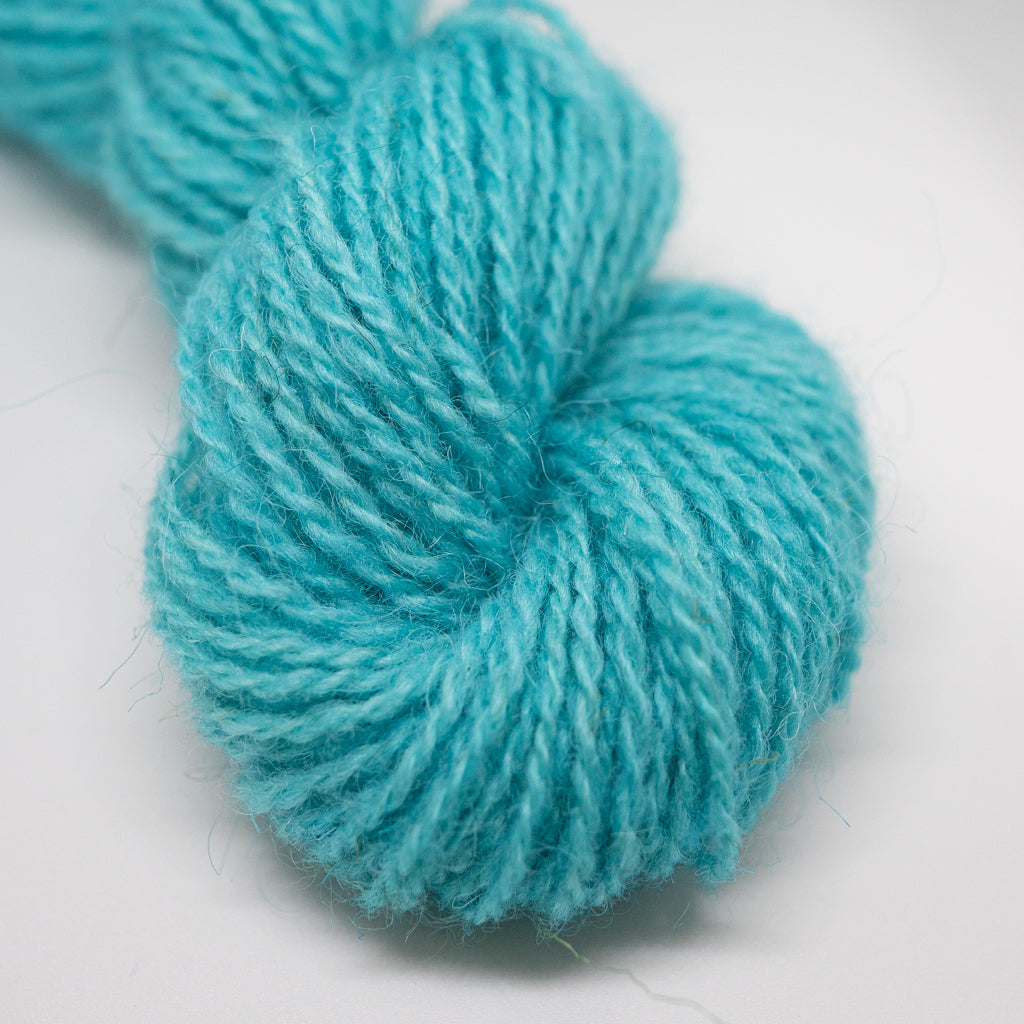 Hand Dyed 2 Ply Shetland Wool - Sky Blue (25g Skein)
