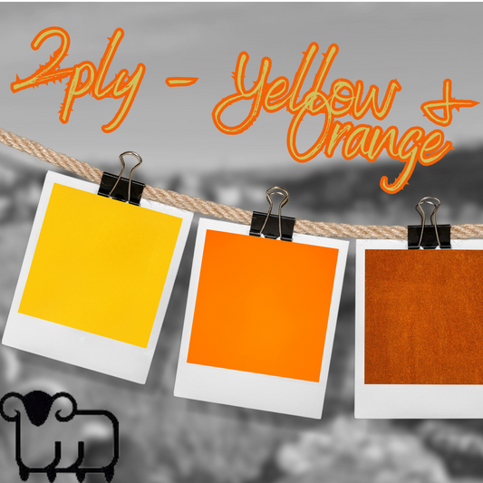 2 ply Shetland Wool 25g Skein - Yellow & Orange Collection