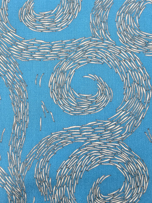 Sea Parrot Designs Sand Eel Swirl - Fat Quarter